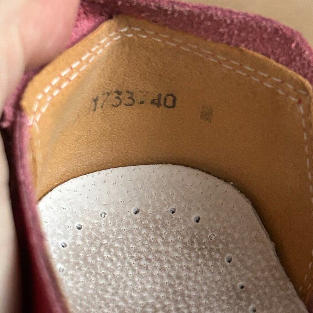 Red Lagenlook Art Teacher Ballet Flats Romantic Flower Soft Leather Shoes, 7.5 - Picture 4 of 11